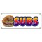 Signmission SUBS BANNER SIGN submarine hero hoagie shop signs sandwich lunch dinner sub B-Subs - alternate 1